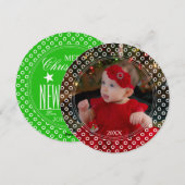 Stippen Rond Kerst Kaart (Voorkant / Achterkant)