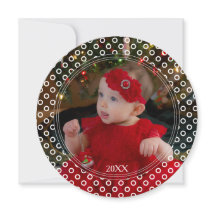 Stippen Rond Kerst Kaart