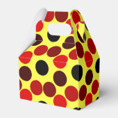 Stippen Rood gele Gable Favor Box Bedankdoosjes (Achterkant)