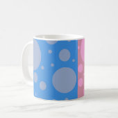 Stippen Roze Blauw Wit 325 ml Klassieke Witte Mok (Voorkant links)