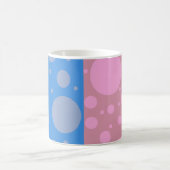Stippen Roze Blauw Wit 325 ml Klassieke Witte Mok (Center)