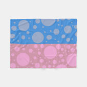 Stippen Roze Blauwe Dot Fleece Deken, Klein Deken (Voorkant (Horizontaal))