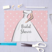 Stippen Roze Bruidsmeisje Jurk Witte Trouwjurk Tissuepapier (Craft)