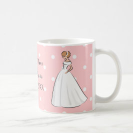 Stippen Roze Witte Trouwjurk Schattig kawaii Koffiemok