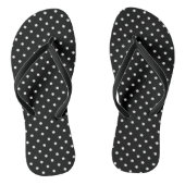 stippen sandalen met zwarte en witte peuk zijn roc teenslippers (Voetbed)