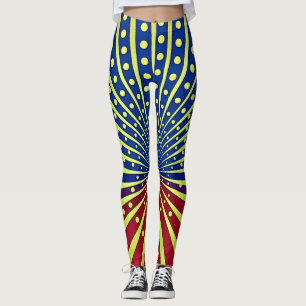 Stippen Stralende Beweging Levendig, Leggings