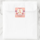 Stippen & Strepen Baby shower Label Stickers (Tas)
