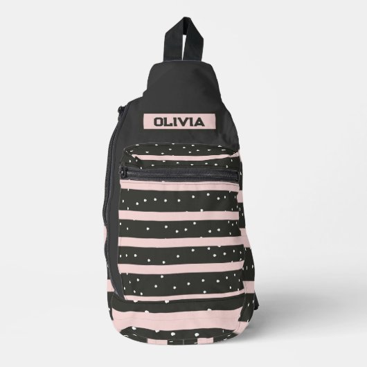 Stippen & Stripes gepersonaliseerd Sling Bag (Voorkant)
