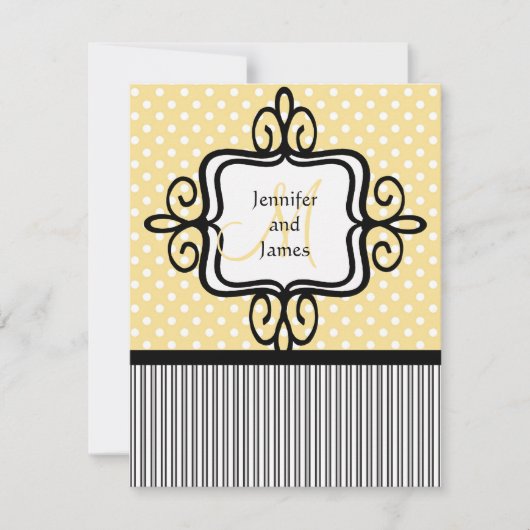 Stippen Stripes voor huwelijksuitnodiging Kaart (Voorkant)