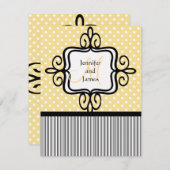 Stippen Stripes voor huwelijksuitnodiging Kaart (Voorkant / Achterkant)