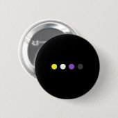 Stippen Subtiele Non-binaire Vlag Enby Pride Trans Ronde Button 5,7 Cm (Voorkant /achterkant)
