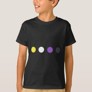 Stippen Subtiele Non-binaire Vlag Enby Pride Trans T-shirt