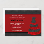 Stippen Sweet Quinceanera Kaart (Voorkant / Achterkant)