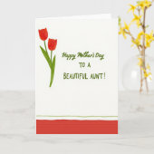 Stippen Tantes Dag Kaart (Gele Bloem)