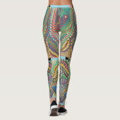 Stippen tegelontwerp Leggings (Achterkant)