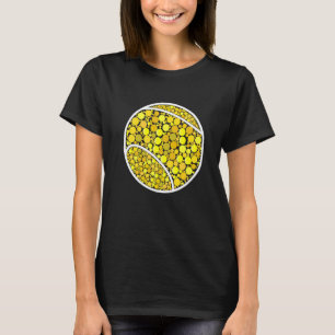 Stippen Tennis Speler Internationale Stippen Dag T-shirt