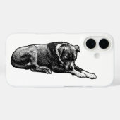 Stippen-Textuur Hond Hoesje (Achterkant (horizontaal))