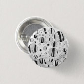 Stippen Tijger Zwart en Wit Print Ronde Button 3,2 Cm (Voorkant /achterkant)