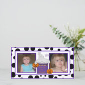 Stippen Trick or treat Fotokaarten (Staand voorkant)