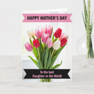 Stippen Tulp Bloesem Wenskaart Kaart
