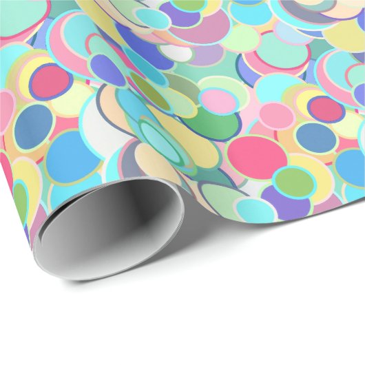 Stippen uit het midden van de eeuw - meerpastels cadeaupapier (Rol Hoek)