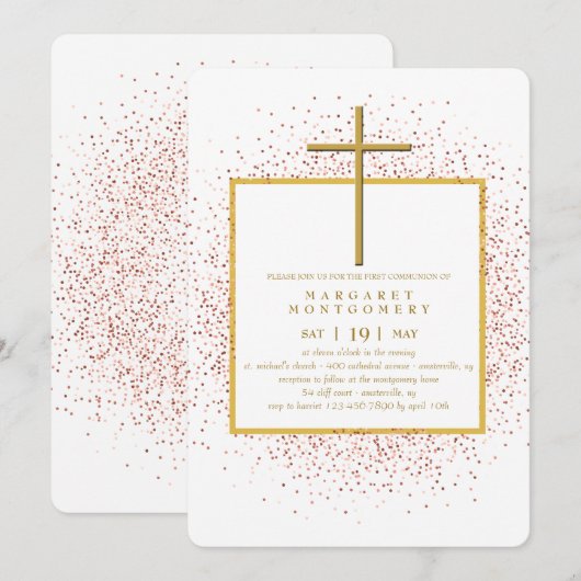 Stippen - Uitnodiging voor religieuze doeleinden (Voorkant / Achterkant)