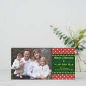 Stippen Vakantie Fotokaart Feestdagenkaart (Staand voorkant)