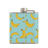 Stippen van bananen en pokken heupfles (Achterkant)