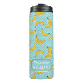 Stippen van bananen en pokken | Jouw namen toevoeg Thermosbeker (Voorkant)