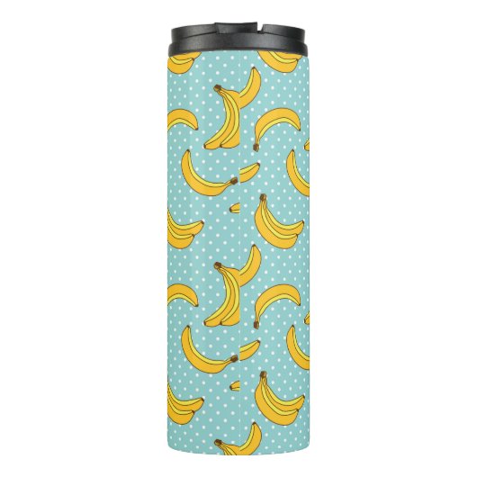 Stippen van bananen en pokken | Jouw namen toevoeg Thermosbeker (Achterkant)
