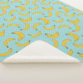 Stippen van bananen en pokken sherpa deken (3/4)