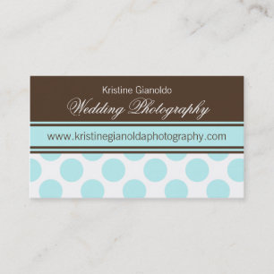 Stippen van cacao Brown en Aqua Visitekaartjes