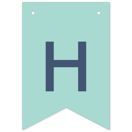 Stippen van de blauwgroen en de marine vlaggetjes (Tweede vlag)