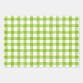 Stippen van de groene en rode Waterverf Gingham Wr Inpakpapier Vel (Voorkant)