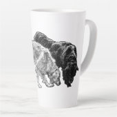 Stippen van de herfst gefluisterd latte mok (Rechterhoek)