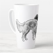 Stippen van de herfst gefluisterd latte mok (Linkerhoek)