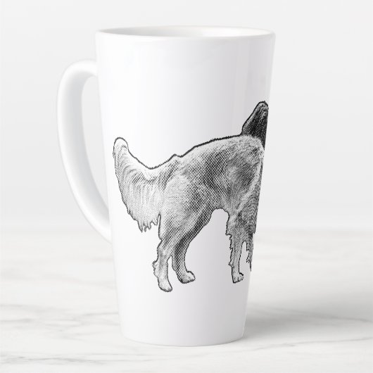 Stippen van de herfst gefluisterd latte mok (Linkerhoek)