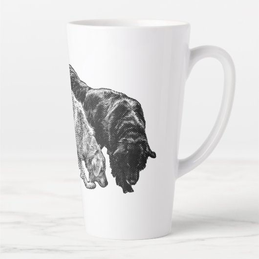 Stippen van de herfst gefluisterd latte mok (Rechts)