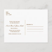 Stippen van de witte en de Bronze Confetti Glamor Aankondigingskaart (Achterkant)