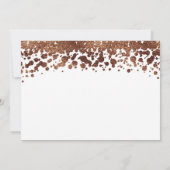 Stippen van de witte en de Bronze Confetti Glamor Kaart (Achterkant)