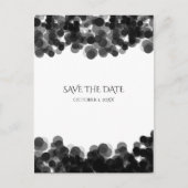 Stippen van de zwarte en witte kaviaar die de datu aankondigingskaart (Voorkant)