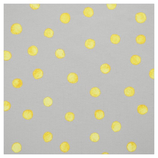 Stippen van geel en grijs Confetti Stof (Swatch)