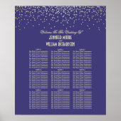 Stippen van goudConfetti marinesurft Poster (Voorkant)