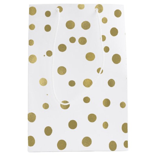 Stippen van goudConfetti Medium Cadeauzakje (Voorkant)