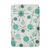 Stippen van het atoomtijdperk en stoeprand Aquamar Badmat (Voorkant Verticaal)