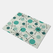 Stippen van het atoomtijdperk en stoeprand Aquamar Deurmat (Schuin)