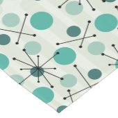 Stippen van het atoomtijdperk en stoeprand Aquamar Korte Tafelloper (Hoek)