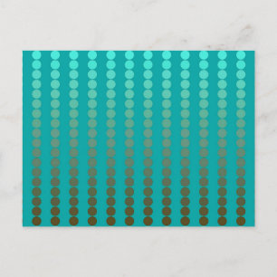 Stippen van het type Satin - turquoise en pewter g Briefkaart
