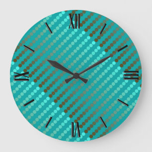 Stippen van het type Satin - turquoise en pewter g Grote Klok