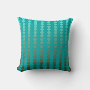 Stippen van het type Satin - turquoise en pewter g Kussen